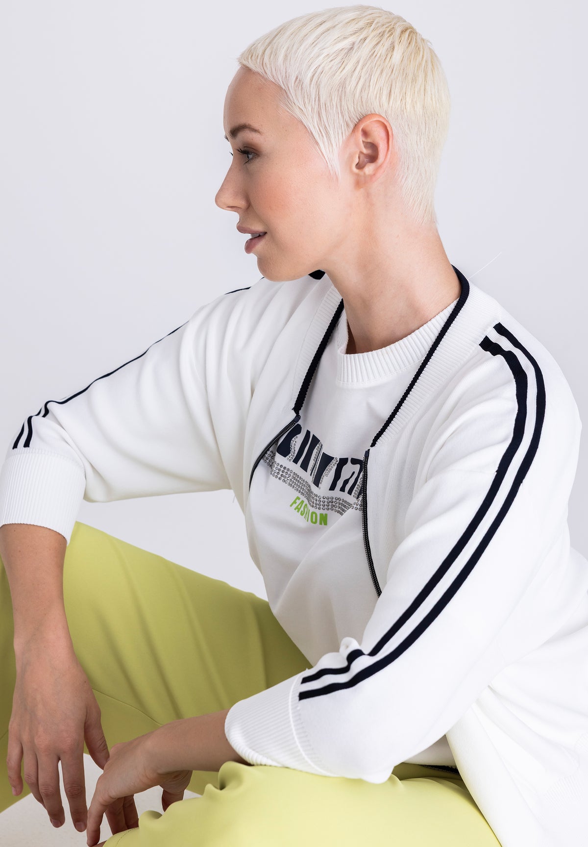 Tuzzi White Accent Stripe Jacket