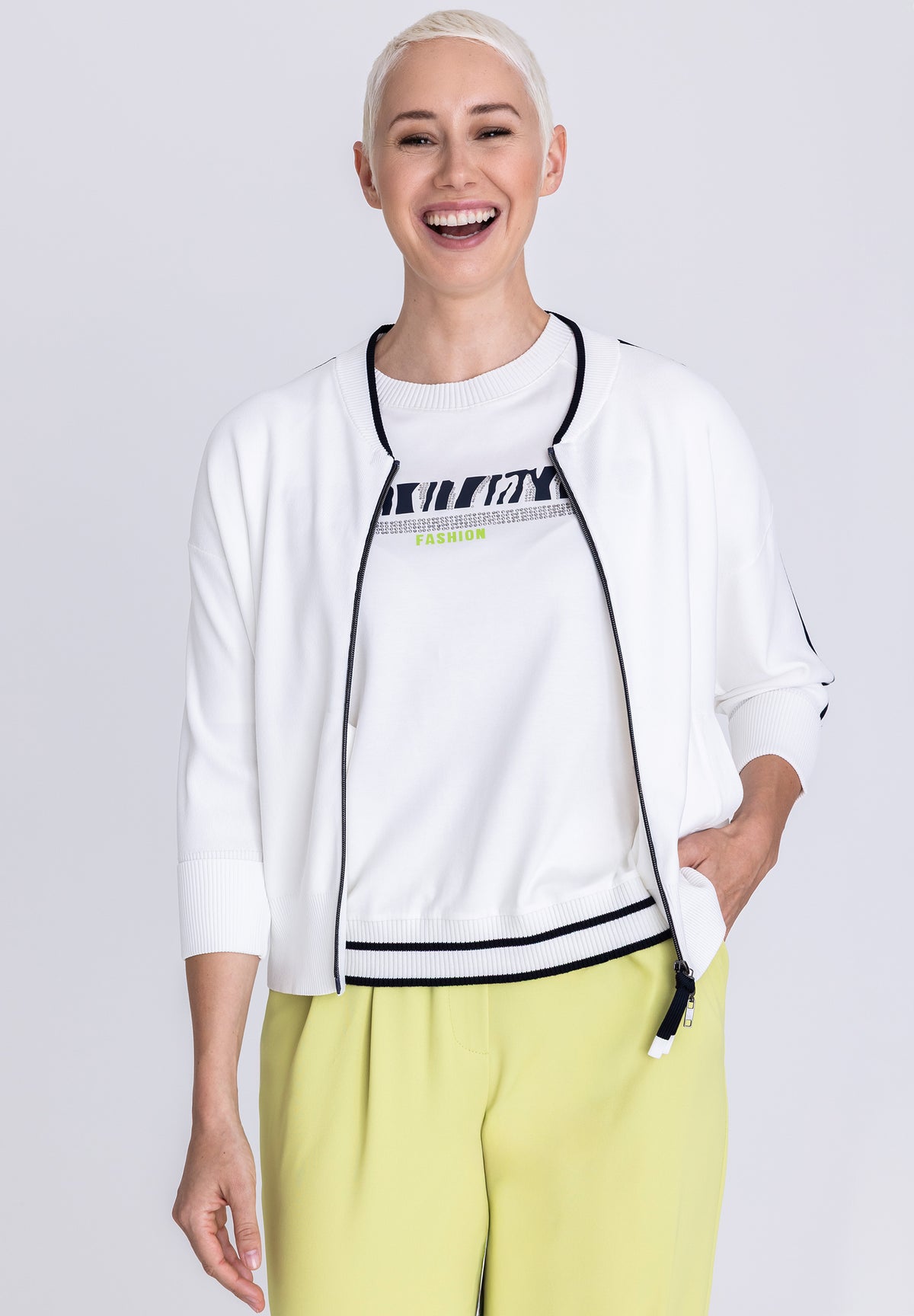 Tuzzi White Accent Stripe Jacket