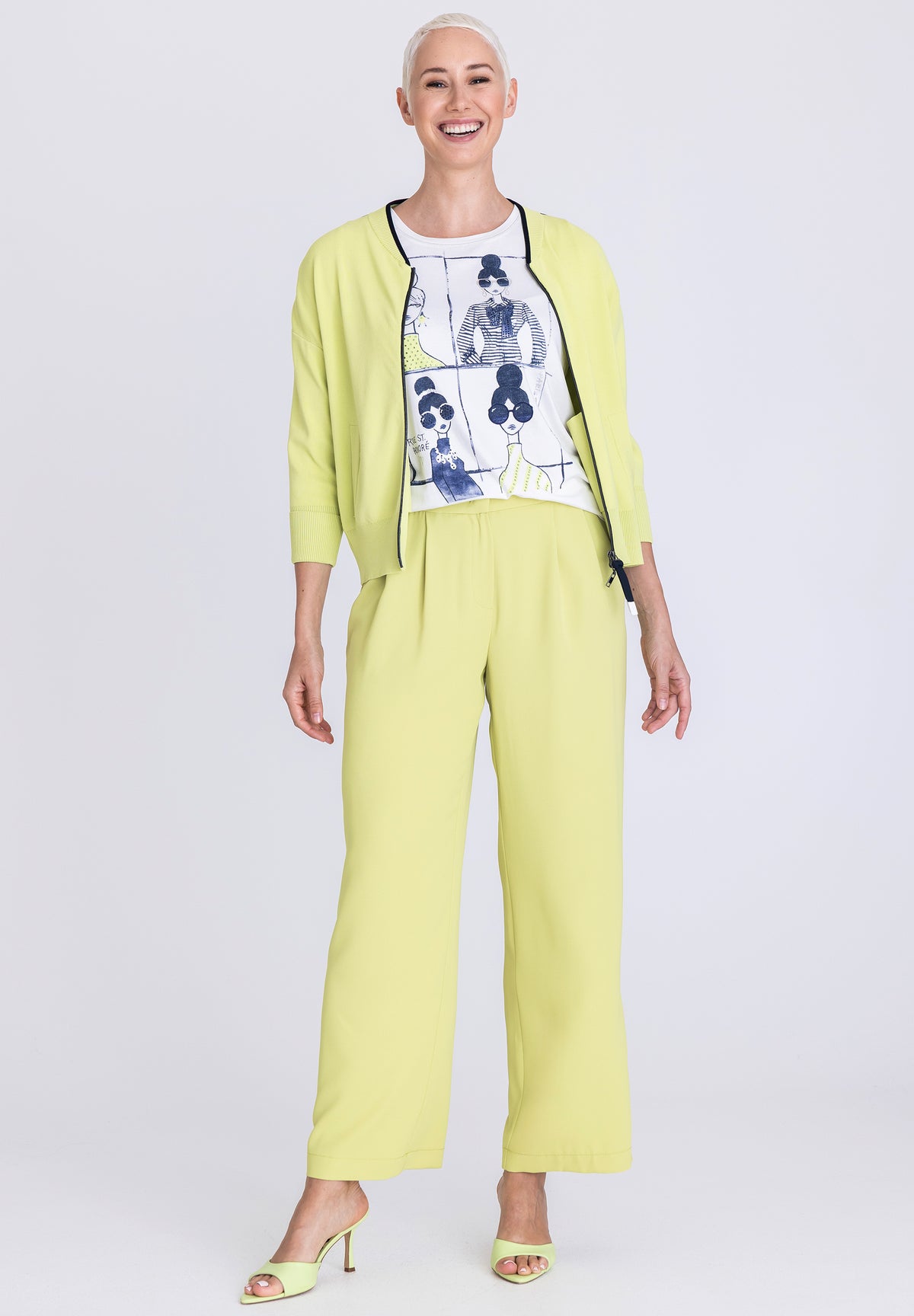 Tuzzi Lime Accent Stripe Jackets