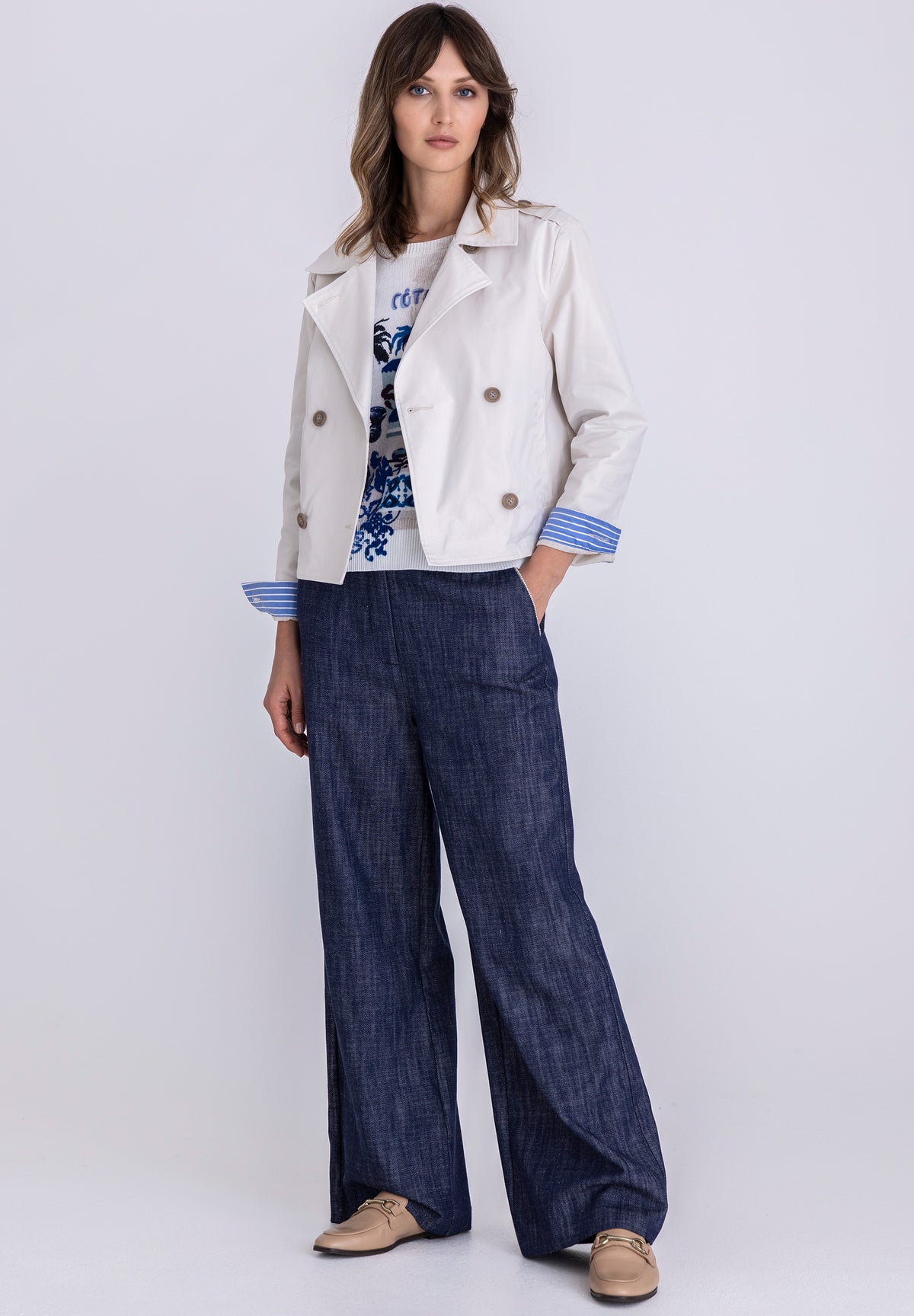 Tuzzi Stand Collar Jacke WIth Turn Up