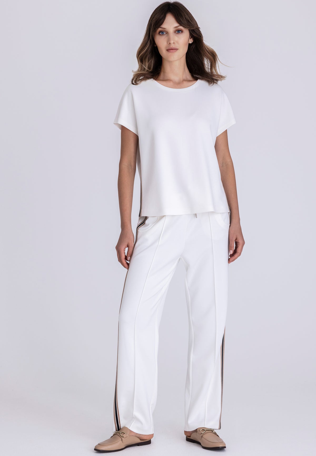 Tuzzi Round Neck Shirt With Side Accent