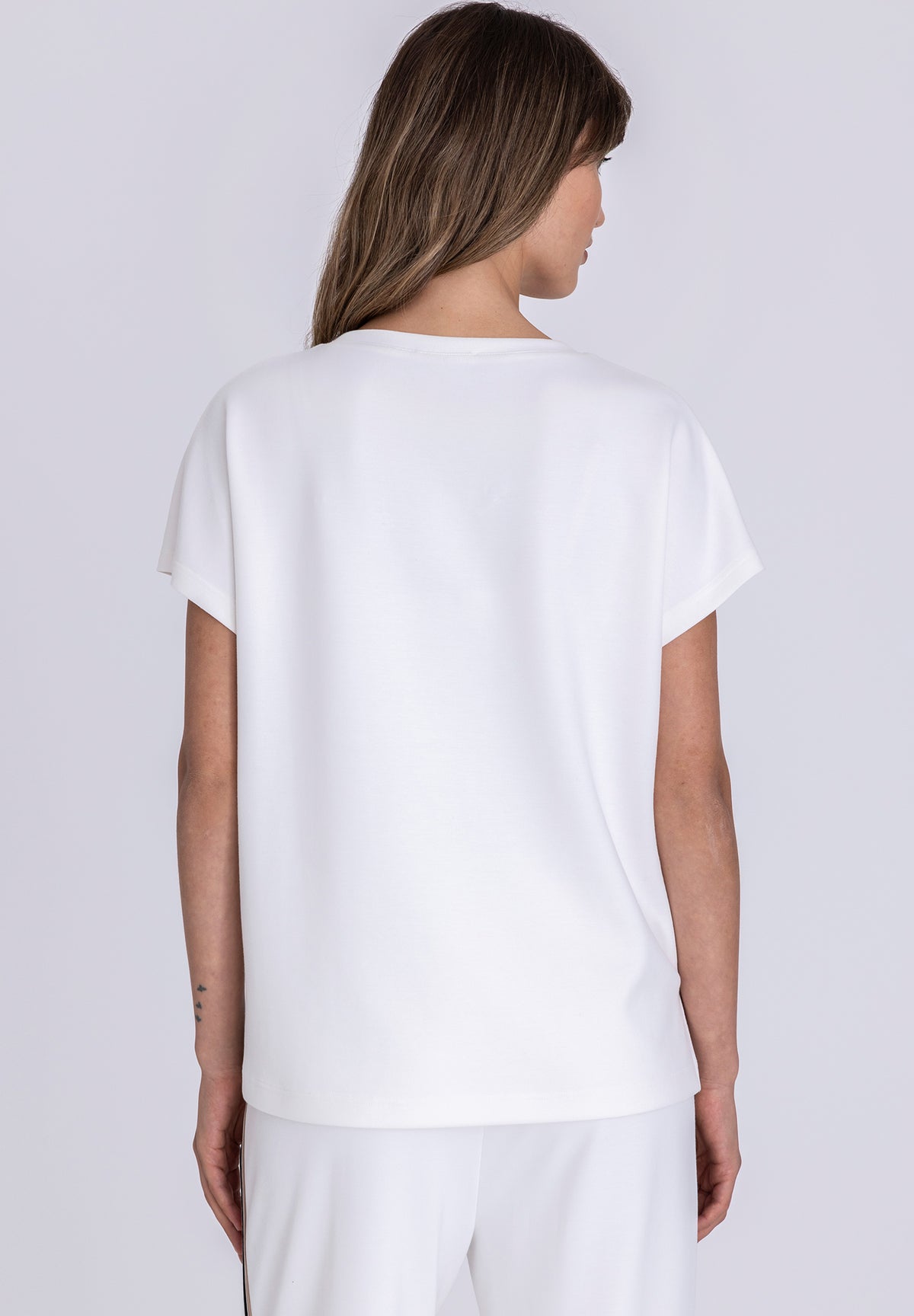 Tuzzi Round Neck Shirt With Side Accent