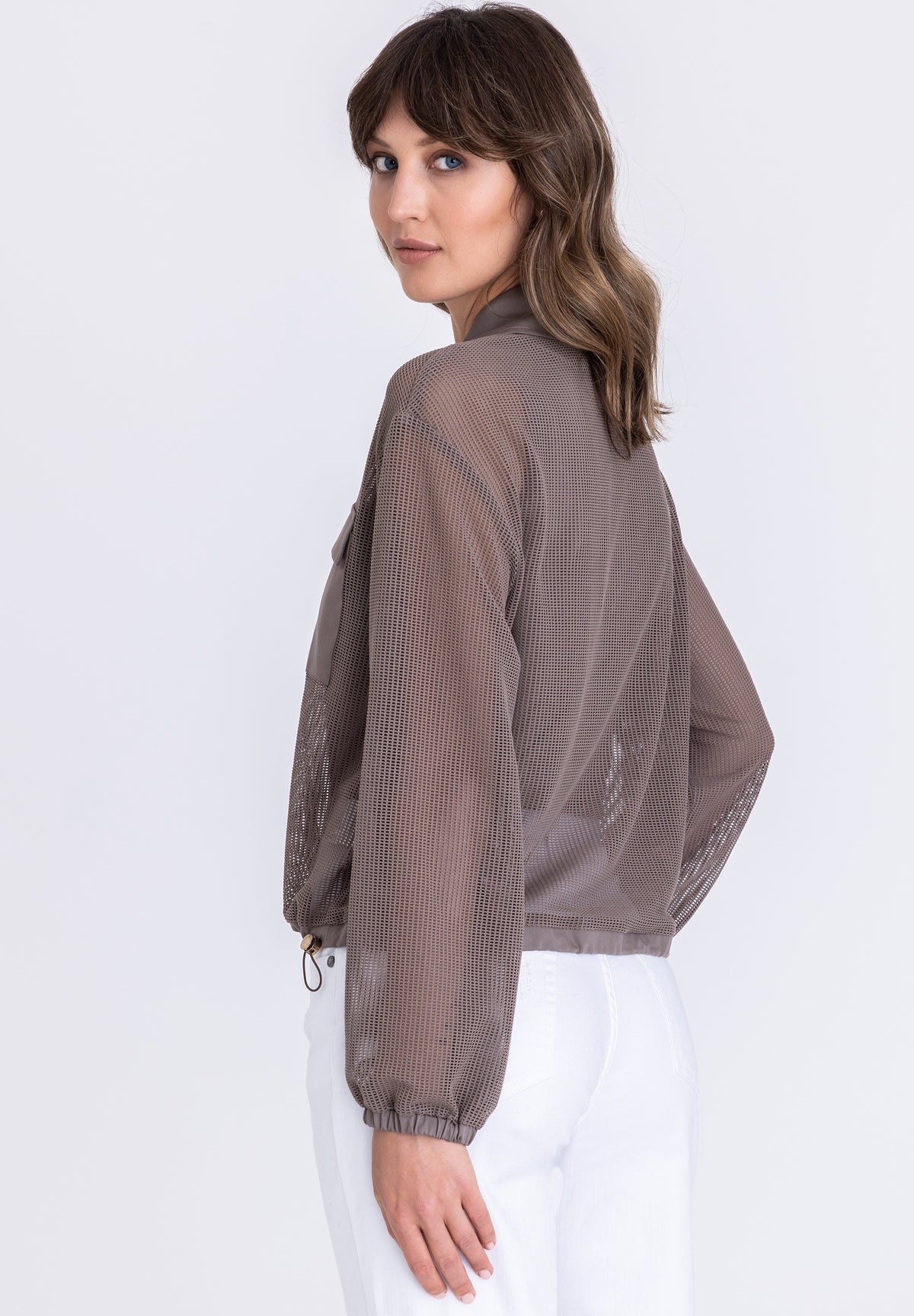 Tuzzi Taupe Mesh Short Jacket