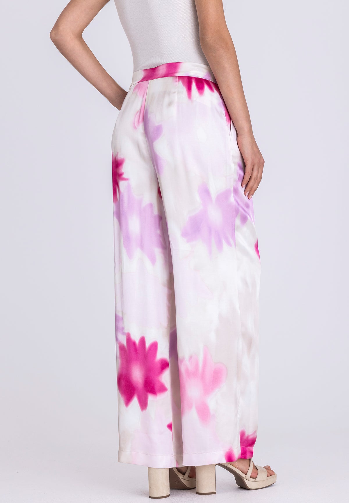 Tuzzi Rose All Day Blurred Pink Floral Trouser