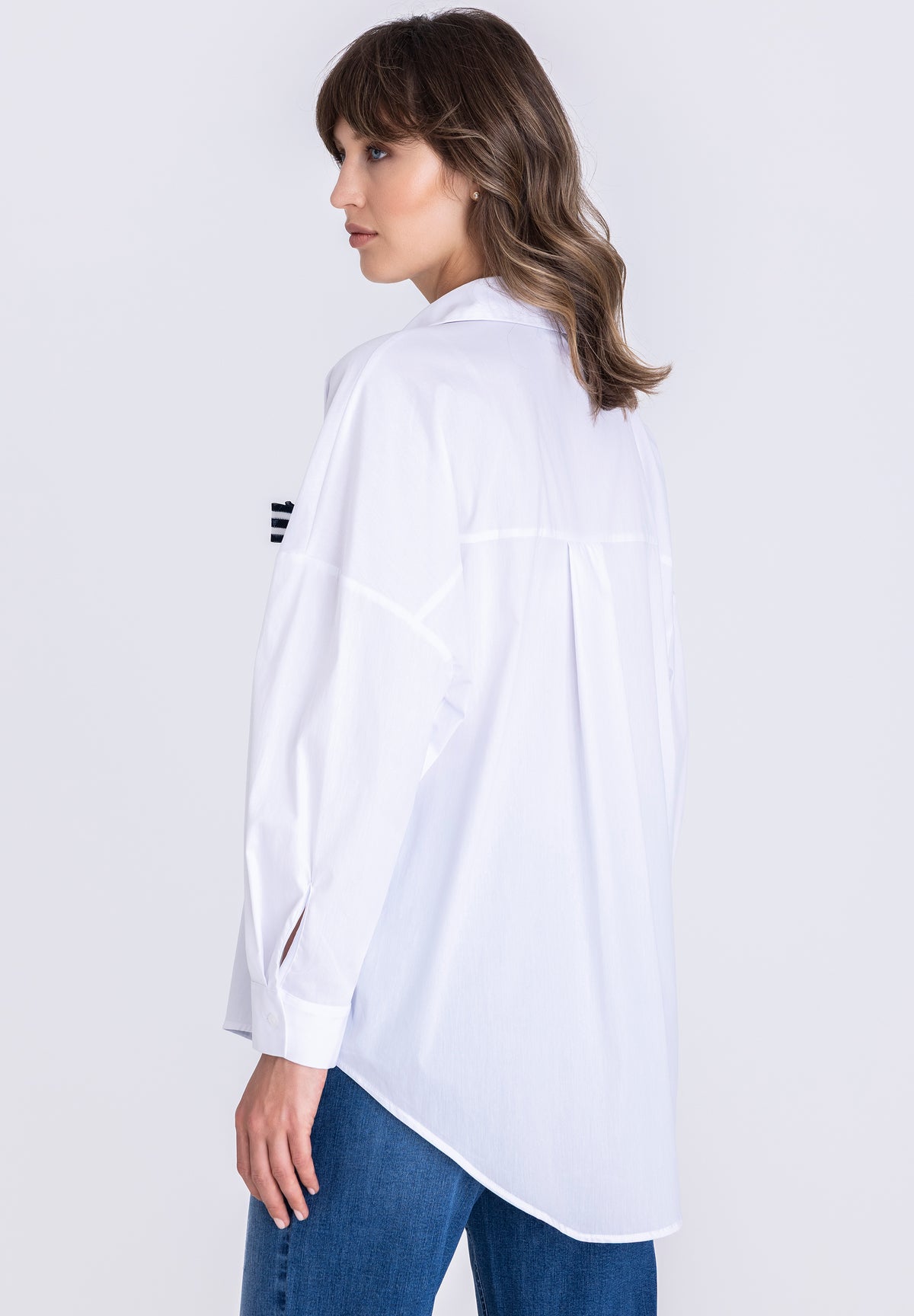 Tuzzi White Blouse With Detachable Bow