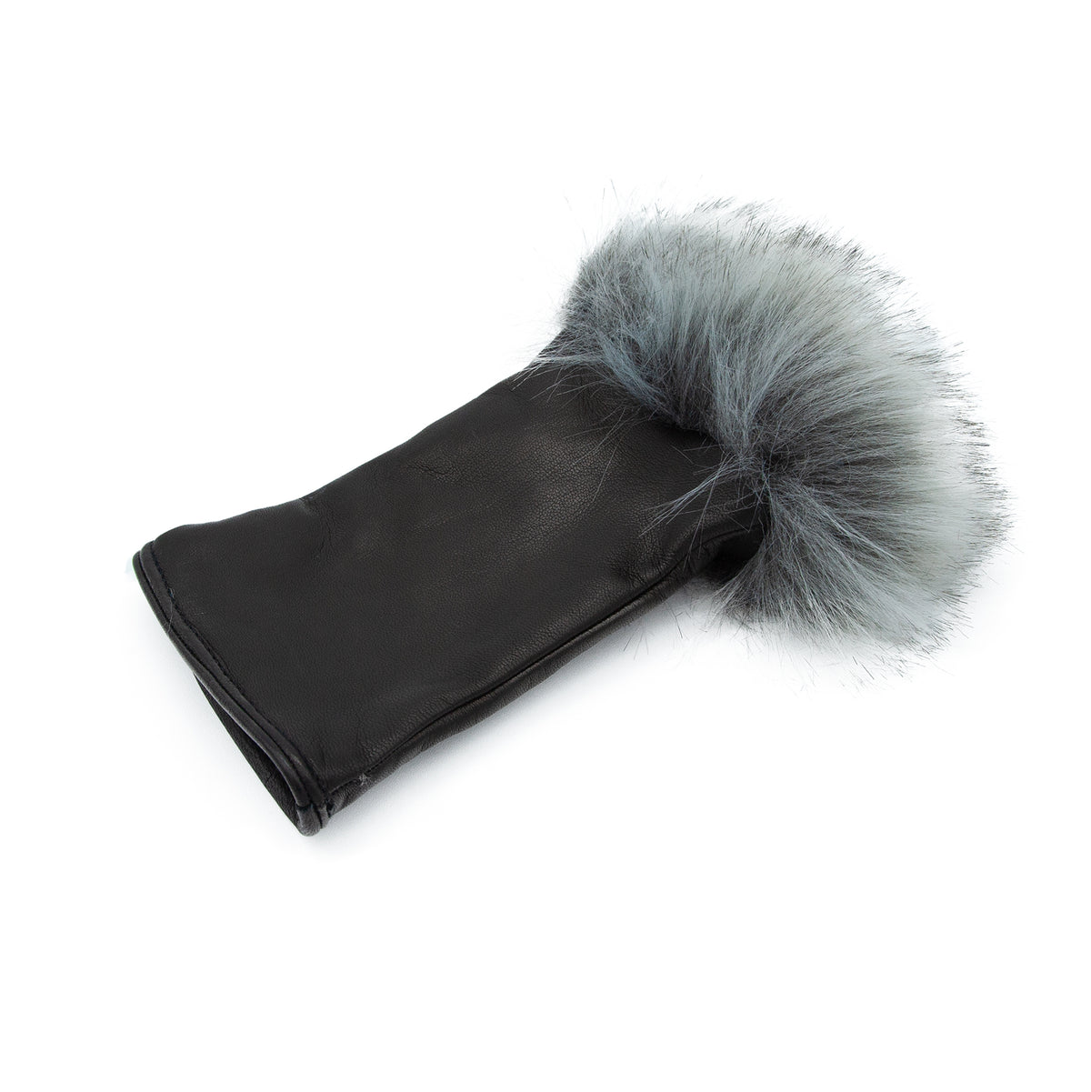 Gala Gloves Black Fingerless Gloves Wool Lined