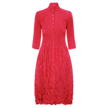 Alquema Nehru Rasberry Coat Dress