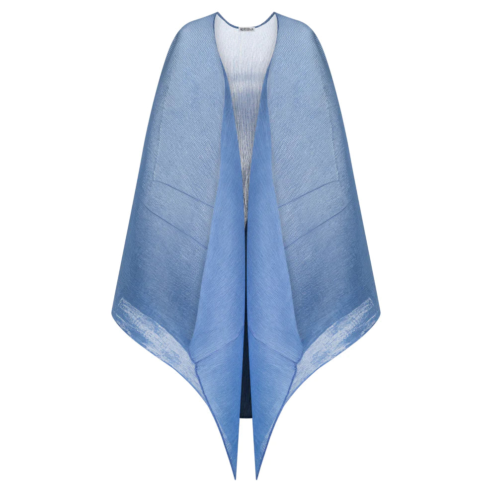 Alquema Long Estrella Dress And Collare Coat - Sky Indigo