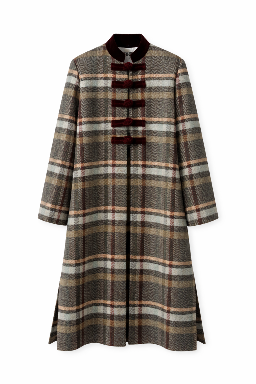 SOPHIE + LUCIE Abrigo Chiniski Cotswolds Azul Long Coat