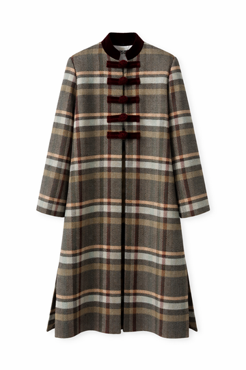 SOPHIE + LUCIE Abrigo Chiniski Cotswolds Azul Long Coat
