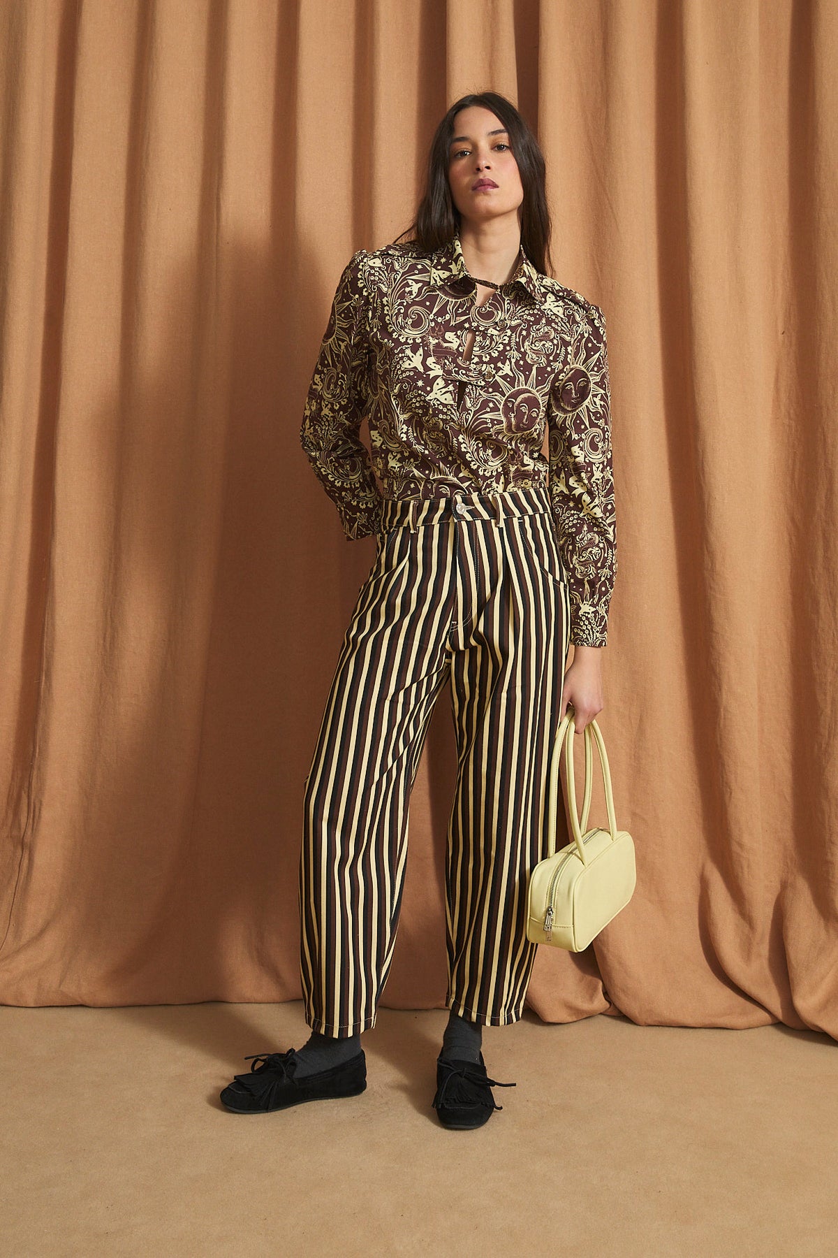 SOPHIE + LUCIE Tri Colour Marrom Boyfriend Jeans