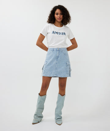 Esqualo Off White Denim AMOUR Tshirt