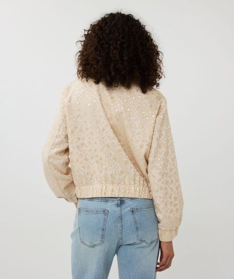Esqualo Ivory Fancy Leopard Print Jacket