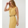 Esqualo Yellow Fancy Crinkle Jumpsuit