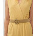 Esqualo Yellow Fancy Crinkle Jumpsuit