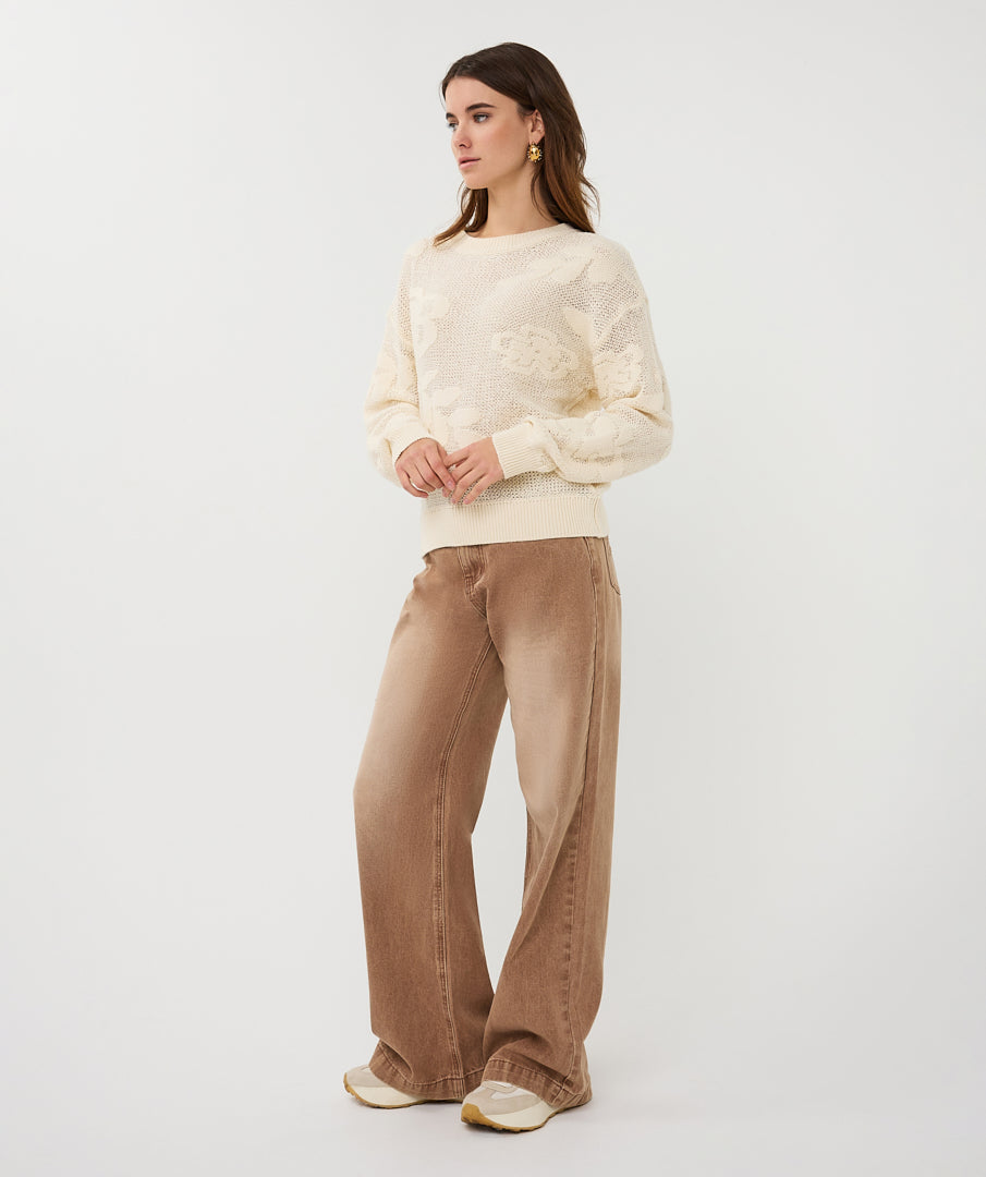 Esqualo Sweater Daisy Knitted Sweaster - Cream