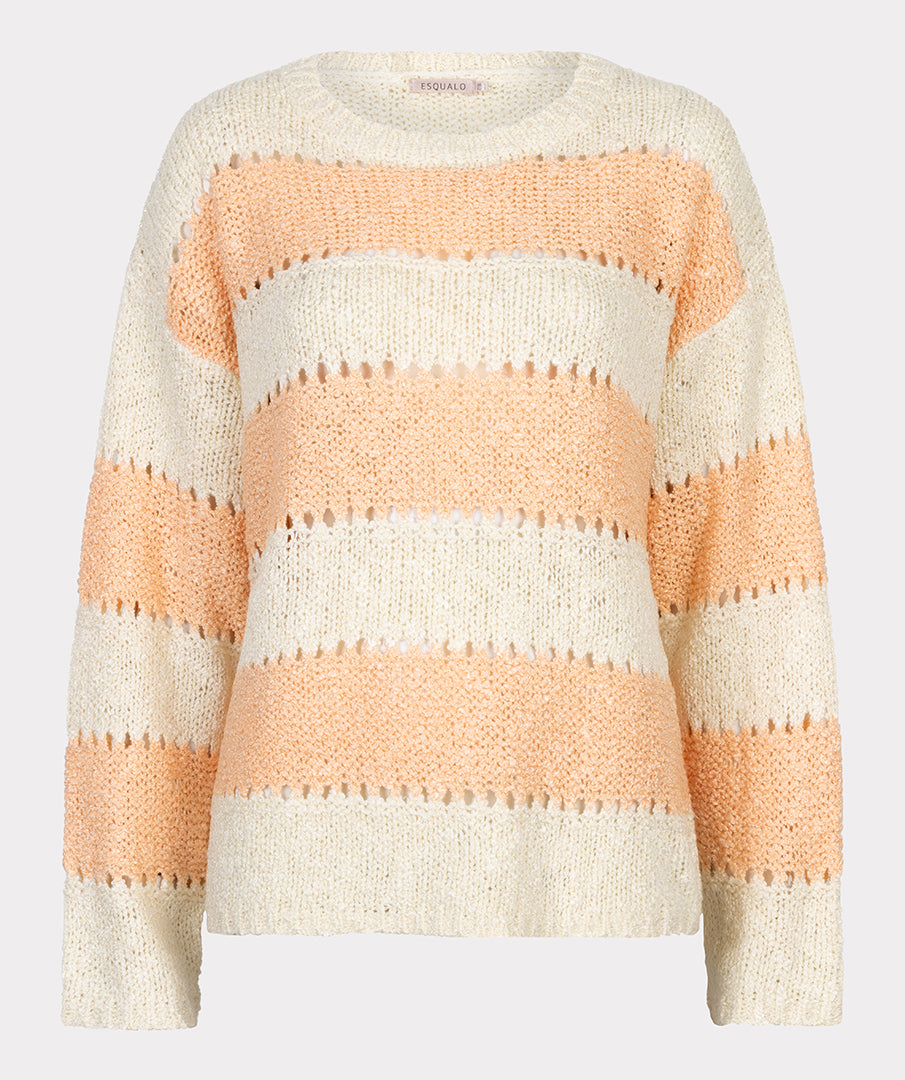 Esqualo Striped Sweater - Ecru/Bellini