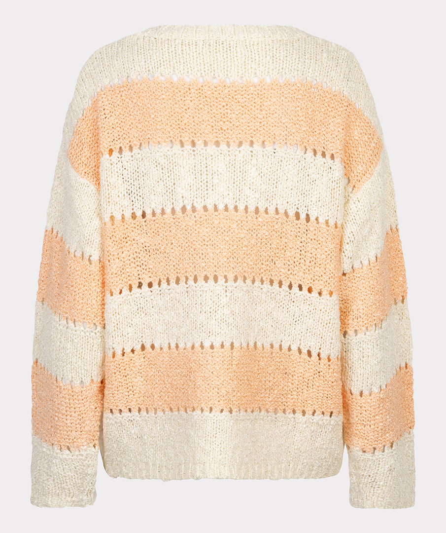 Esqualo Striped Sweater - Ecru/Bellini
