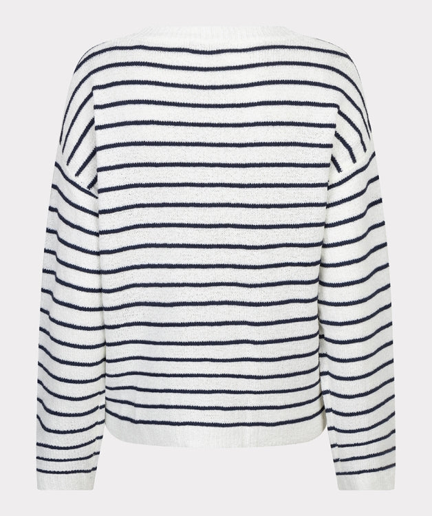 Esqualo Sweater Off-White Striped Sweater