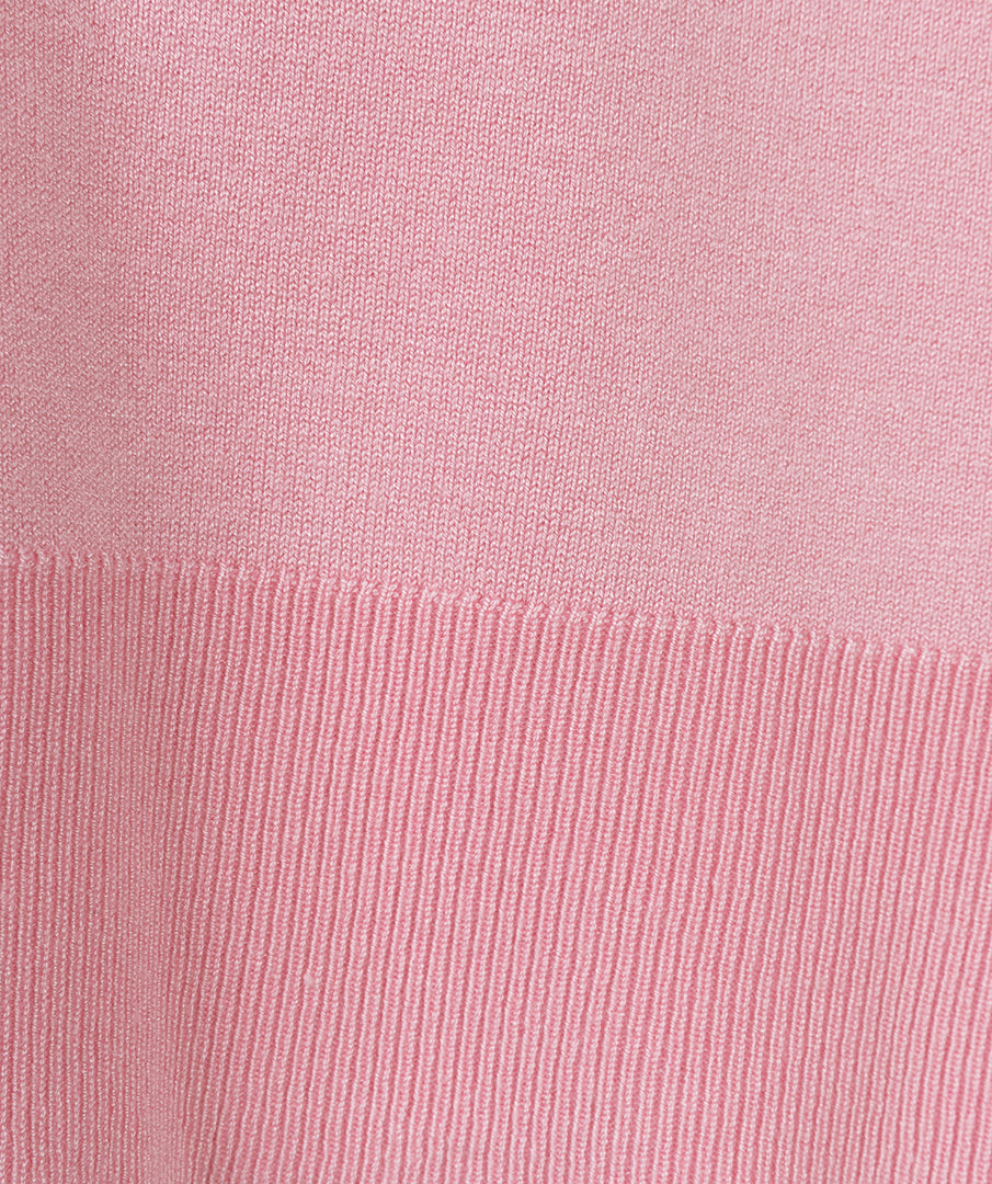 Esqualo Sweater Wide Sleeve Basic Knit - Romance Rose