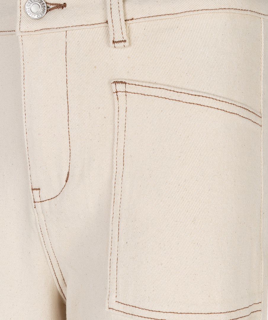 Esqualo Wide Twill Natural Trousers