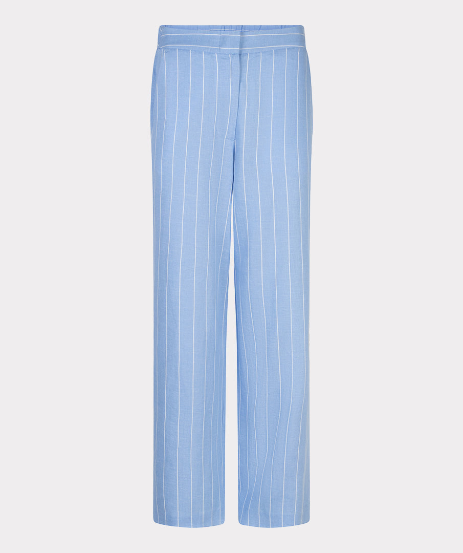 Esqualo Blue Linen Blend Trousers