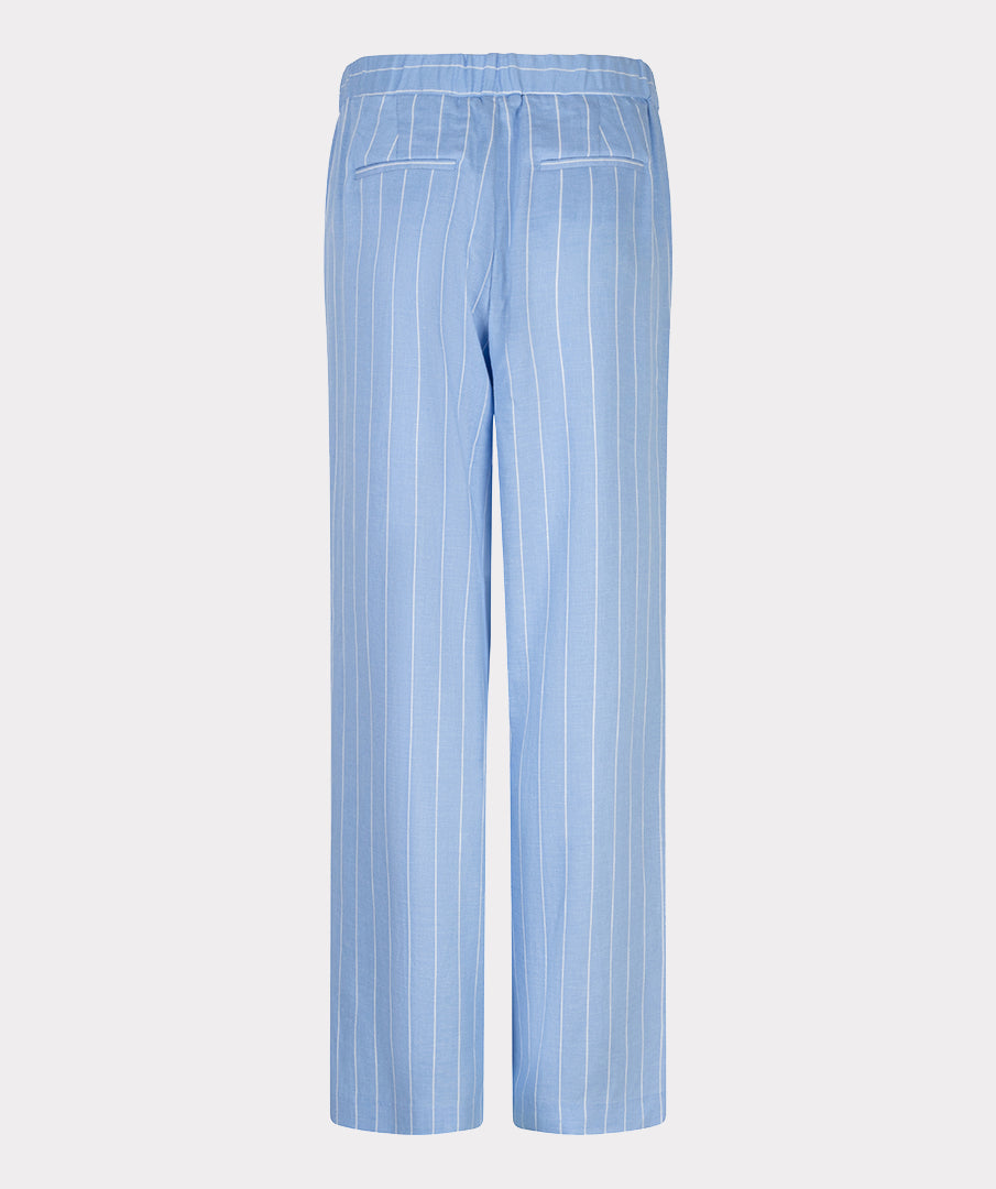 Esqualo Blue Linen Blend Trousers