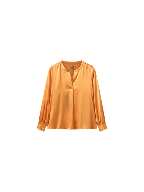 Mos Mosh Blazing Orange Enfa Satin Blouse