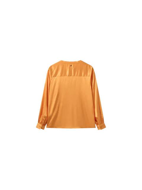 Mos Mosh Blazing Orange Enfa Satin Blouse