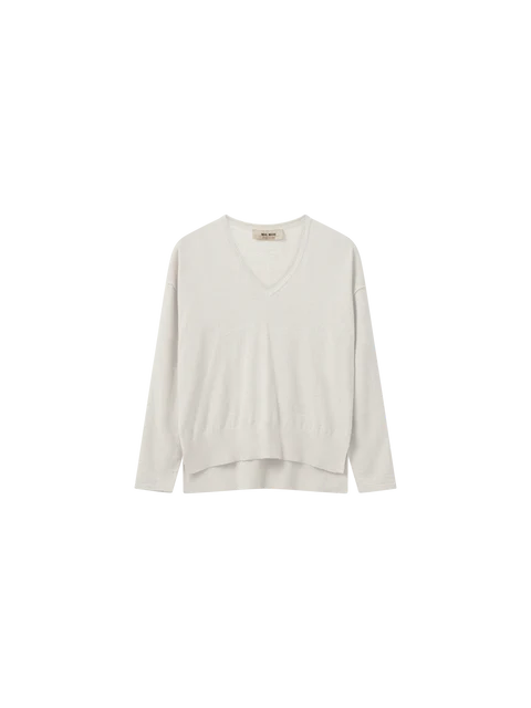 Mos Mosh Ecru Tani V Neck Knit