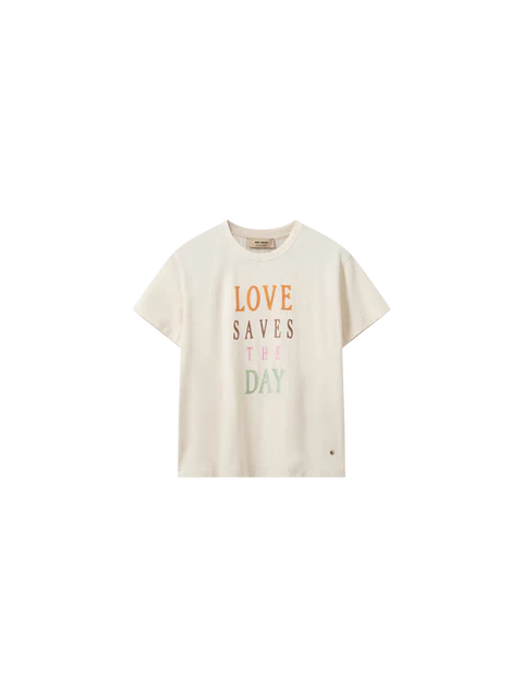 Mos Mosh Ecru Asa O-SS Colour Tee