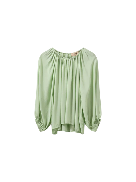 Mos Mosh Smoke Green Boheme Soft Blouse