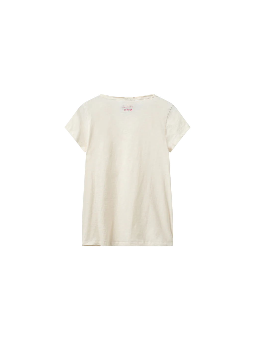 Mos Mosh Ecru Tulli V Neck Basic SS