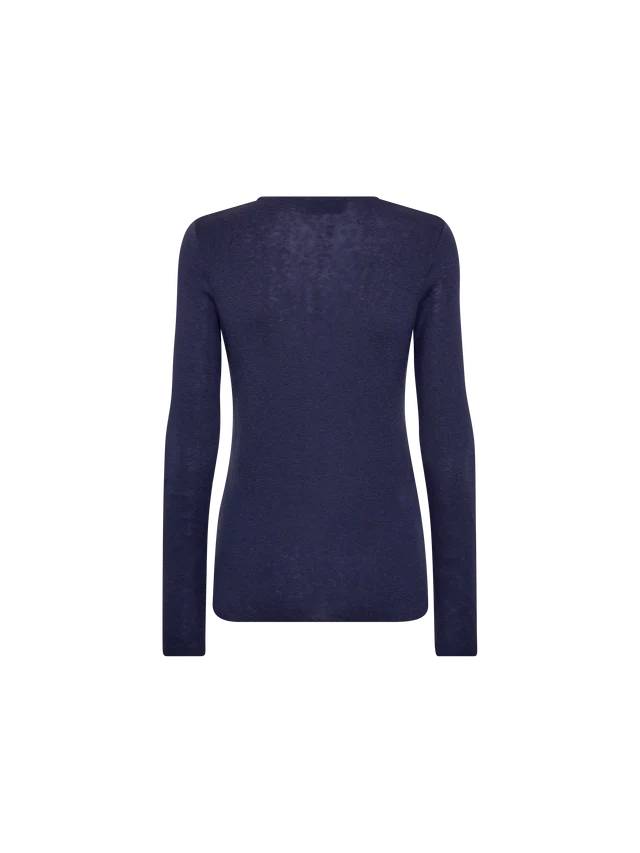 Mos Mosh Crown Blue Bouch O-Neck Knit