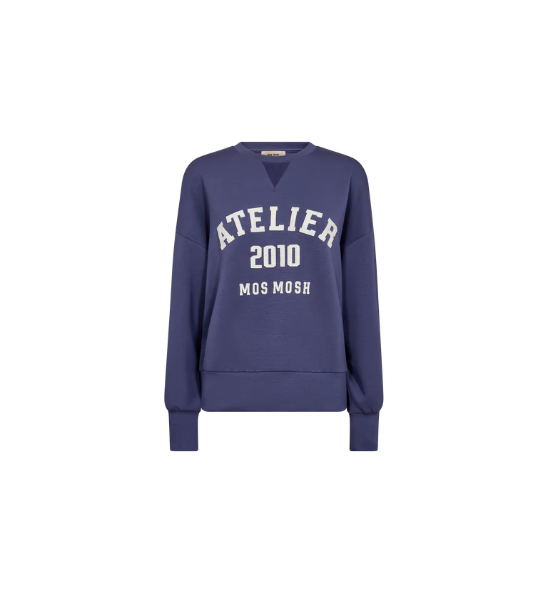 Mos Mosh Nima O-LS  Sweatshirt - CrownBlue