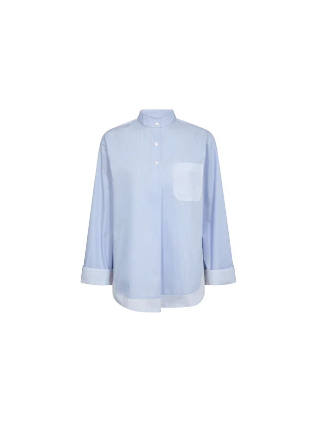 Mos Mosh Brunnera Blue Bronwyn Stripe Shirt
