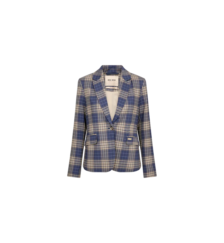 Mos Mosh Blake Chec Blazer - Crown Blue