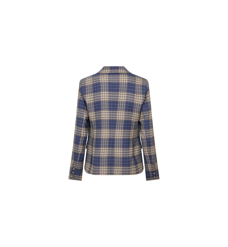 Mos Mosh Blake Chec Blazer - Crown Blue