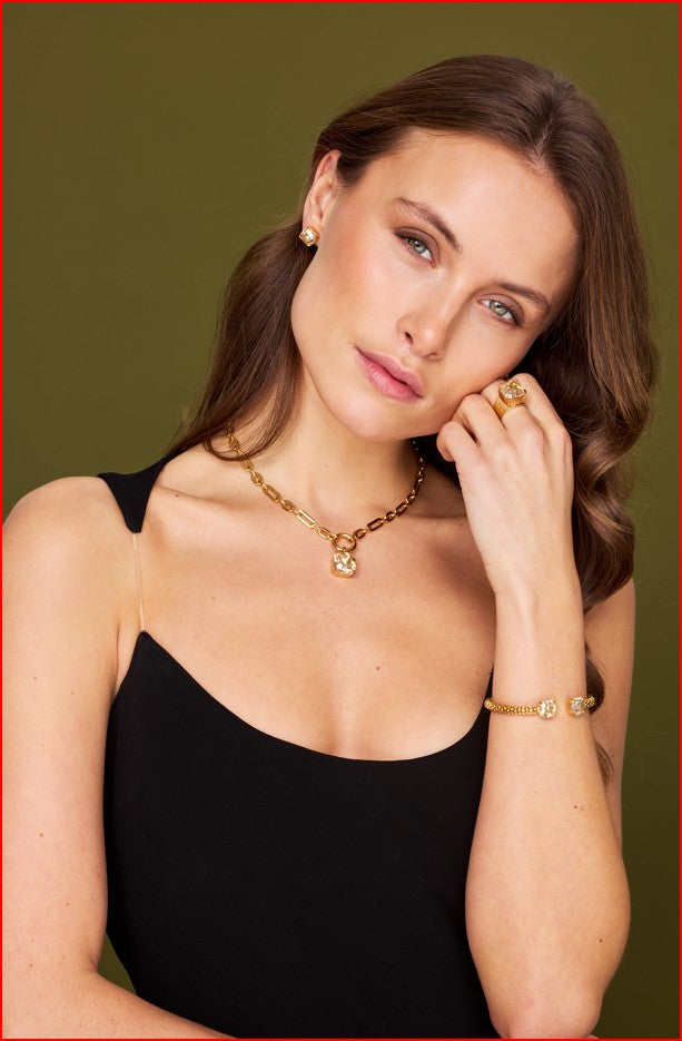 Caroline Svedbom Eve Necklace Gold Golden Shadow