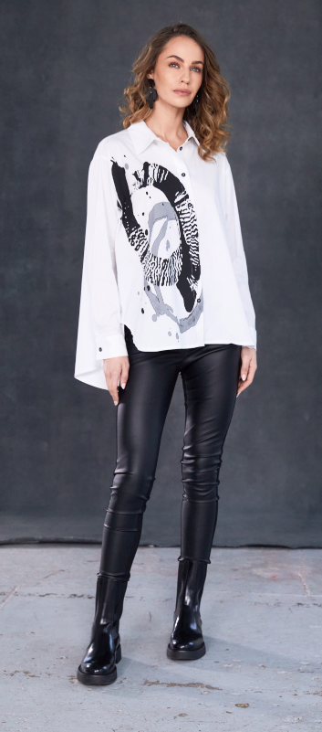 Naya Black Leatherette Legging