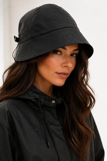 Sheena's Waterproof Rain Cap - Black