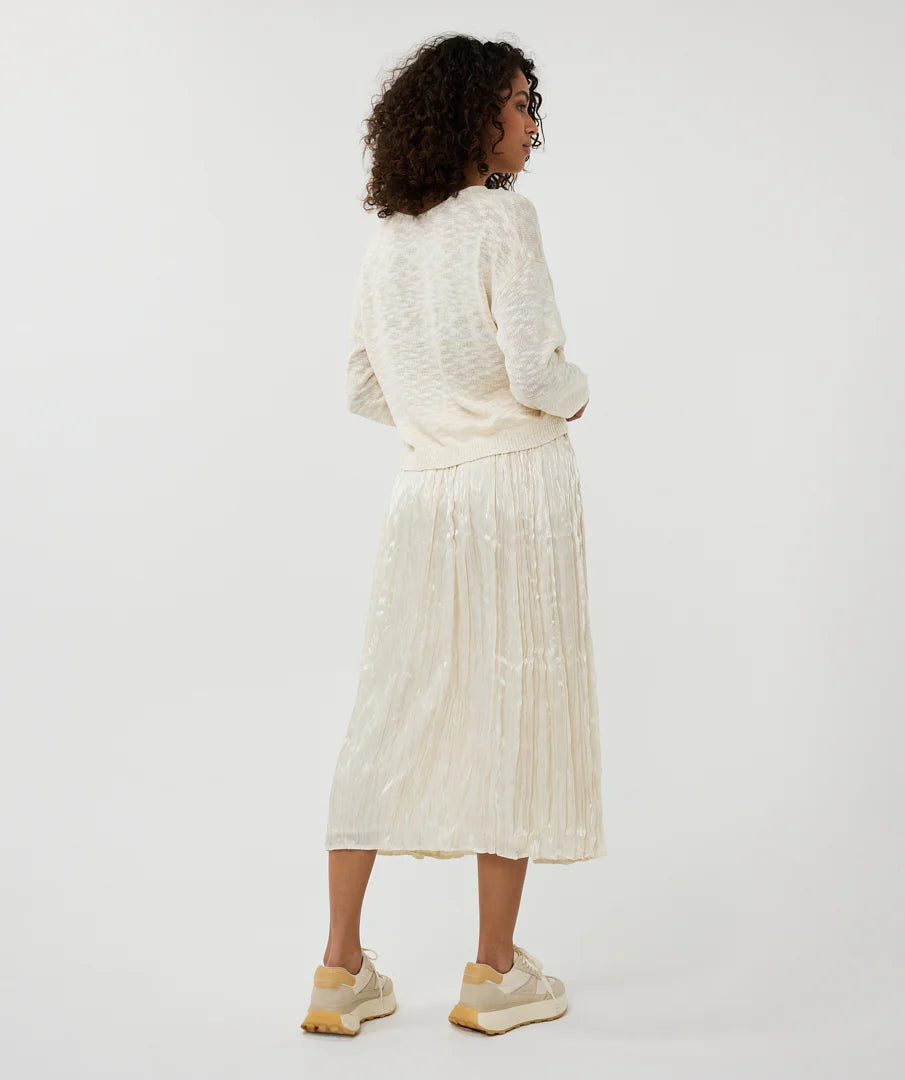 Esqualo Champagne Crinkly Skirt