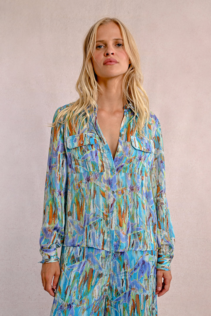 Molly Bracken Multi Coloured Blue Demi Shirt