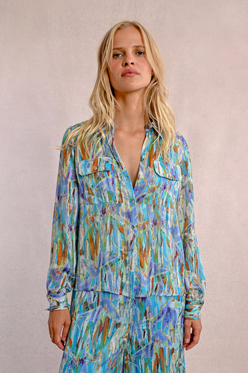 Molly Bracken Multi Coloured Blue Demi Shirt