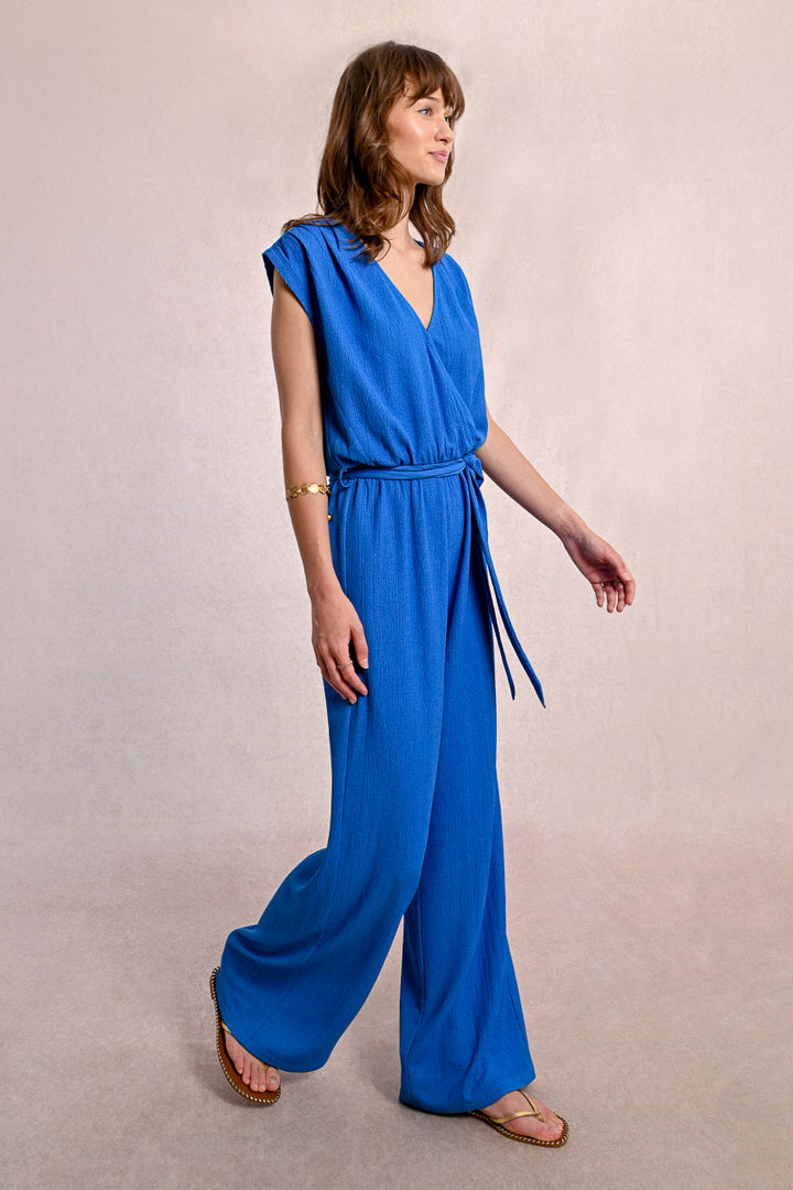 Molly Bracken Blue Ladies Knitted Jumpsuit