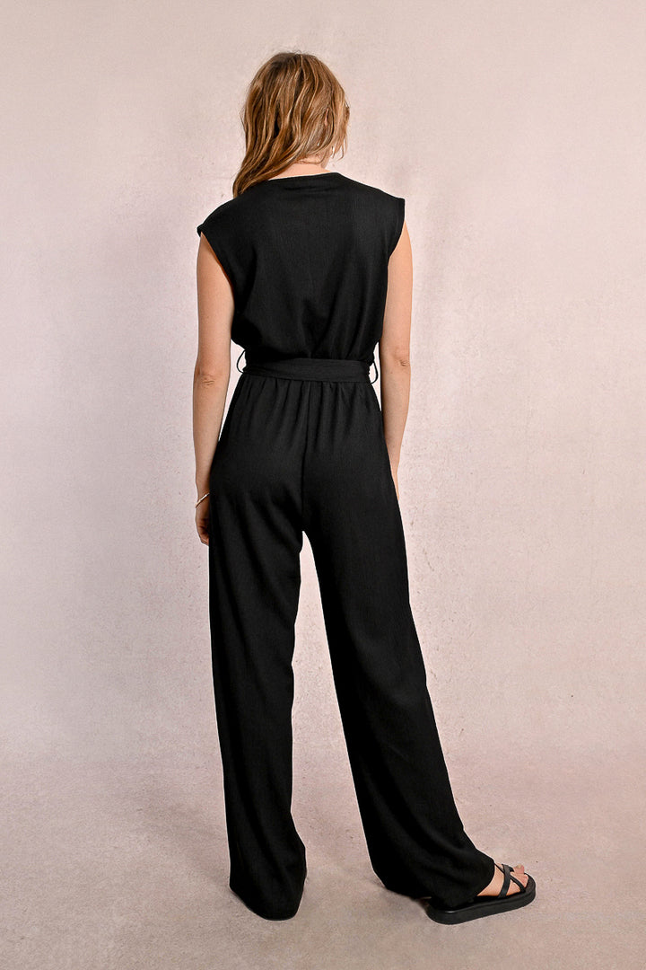 Molly Bracken Black Ladies Knitted Jumpsuit