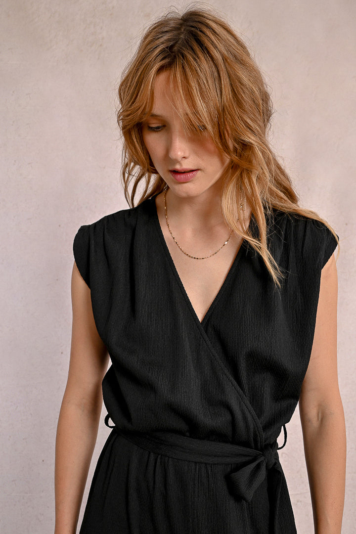 Molly Bracken Black Ladies Knitted Jumpsuit