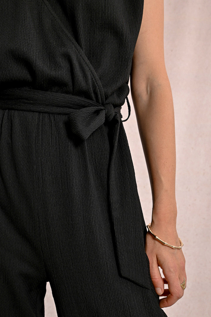 Molly Bracken Black Ladies Knitted Jumpsuit