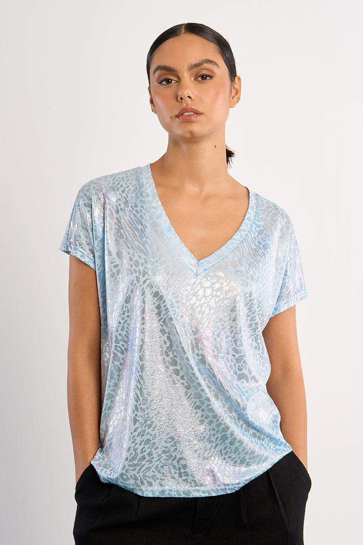Lili Sidonio Sky Blue Knitted Tee