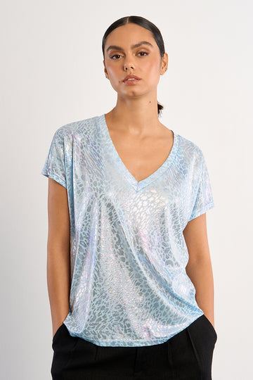 Lili Sidonio Sky Blue Knitted Tee